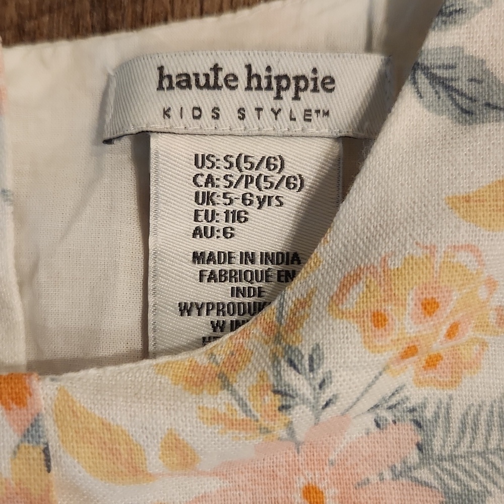 Haute Hippie Floral Shirt. Girls Size 5/6 - Picture 3 of 7